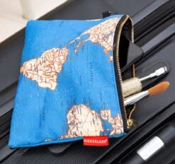 KIKKERLAND Reistas Wereldkaart L - Reistas Met Rits - Koffer Organiser - Vakantie -Bagage Kortingen Winkel 1200x1128