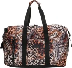 Enrico Benetti Safari Weekend Tas Ruime Sporttas Reistas Dierenprint Bruin -Bagage Kortingen Winkel 1200x1136 4