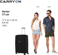 CarryOn Porter ® Reiskoffer - 77cm Trolley Met TSA-slot - 100 Ltr - OKOBAN Registratie - Zwart 13 CarryOn Porter ® Reiskoffer - 77cm Trolley Met TSA-slot - 100 Ltr - OKOBAN Registratie - Zwart -Bagage Kortingen Winkel 1200x1140 6