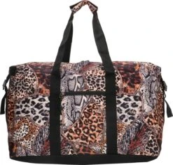 Enrico Benetti Safari Weekend Tas Ruime Sporttas Reistas Dierenprint Bruin -Bagage Kortingen Winkel 1200x1140 8
