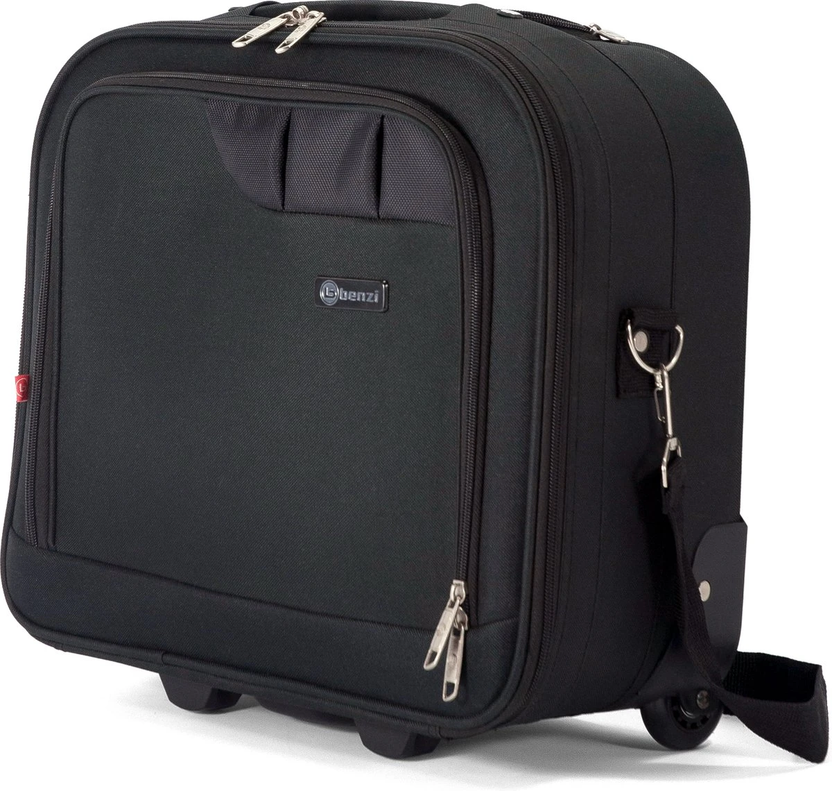Benzi Elvas Pilotcase - Laptoptrolley - Zwart 4 Benzi Elvas Pilotcase - Laptoptrolley - Zwart - Afbeelding 2