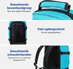 CabinMax Metz Reistas – Handbagage 20L – Rugzak – Schooltas - 40x25x20 Cm – Compact Backpack – Lichtgewicht – Teal 21 CabinMax Metz Reistas – Handbagage 20L – Rugzak – Schooltas - 40x25x20 Cm – Compact Backpack – Lichtgewicht – Teal -Bagage Kortingen Winkel 1200x1143 2