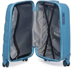 ©TROLLEYZ - Paris No.5 - Trolley - 55cm Met TSA Slot - Dubbele Wielen - 360° Spinners - 100% Polypropyleen - Handbagage Koffer In Ice Blue -Bagage Kortingen Winkel 1200x1147