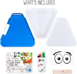 Trunki: TEEBEE Terrance Blauw - Kids Travel Toy Box, Bevat Een Leuk Activiteitenboekje, Kleurpotloden En Stickers, In Doos 15,5x18x18cm, 3+ -Bagage Kortingen Winkel 1200x1157 2