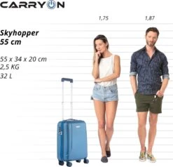CarryOn Skyhopper Handbagage En Beautycase - 55cm TSA Trolley En Make-up Koffer - Blauw 16 CarryOn Skyhopper Handbagage En Beautycase - 55cm TSA Trolley En Make-up Koffer - Blauw -Bagage Kortingen Winkel 1200x1158 3