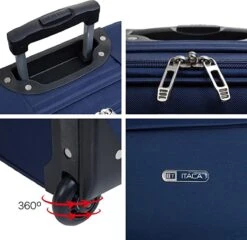 NaSK - Suitcase - Klein Reis Koffer - Met Wielen - Hand Koffer 55x40x20 Met Telescoopsteel - Lichtgewicht Cabin Max Hanbagage Luggage Met TSA-cijferslot - Carry On Suitcase In 55cm -Bagage Kortingen Winkel 1200x1164 9