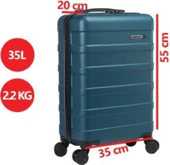 CabinMax Handbagage Koffer - Trolley 35L - Harde Reiskoffer - 55x35x20cm - Groot Capaciteit - Endless Sea 18 CabinMax Handbagage Koffer - Trolley 35L - Harde Reiskoffer - 55x35x20cm - Groot Capaciteit - Endless Sea -Bagage Kortingen Winkel 1200x1166 1