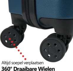 CabinMax Handbagage Koffer - Trolley 35L - Harde Reiskoffer - 55x35x20cm - Groot Capaciteit - Endless Sea 17 CabinMax Handbagage Koffer - Trolley 35L - Harde Reiskoffer - 55x35x20cm - Groot Capaciteit - Endless Sea -Bagage Kortingen Winkel 1200x1166