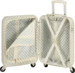 Princess Traveller Florence - Handbagagekoffer Met Strap - Crème - S - 55cm -Bagage Kortingen Winkel 1200x1168 3