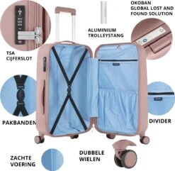 CarryOn Skyhopper Reiskoffer - 68.5cm TSA Trolley Met Expander En OKOBAN - Roze 14 CarryOn Skyhopper Reiskoffer - 68.5cm TSA Trolley Met Expander En OKOBAN - Roze -Bagage Kortingen Winkel 1200x1169 14