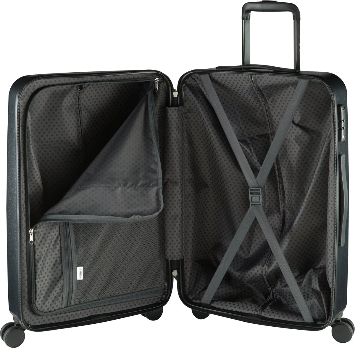 Princess Traveller Harlem - Reiskoffer - Zwart - RPET - M - 65cm 6 Princess Traveller Harlem - Reiskoffer - Zwart - RPET - M - 65cm - Afbeelding 4
