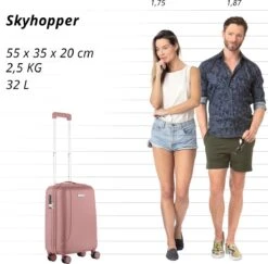 CarryOn Skyhopper Handbagage Koffer 55cm – TSA Trolley - Old Pink 13 CarryOn Skyhopper Handbagage Koffer 55cm – TSA Trolley - Old Pink -Bagage Kortingen Winkel 1200x1180 3