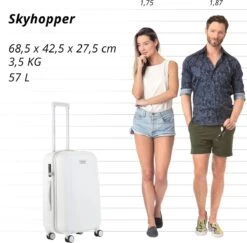 CarryOn Skyhopper Reiskoffer - 68.5cm TSA Trolley Met OKOBAN - Wit -Bagage Kortingen Winkel 1200x1180 9