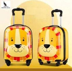 San Vitale® - Lichtgewicht Reis Koffer - Trolley - Handbagage - Leeuw - Geel -Bagage Kortingen Winkel 1200x1187 4