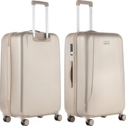 CarryOn Skyhopper Reiskoffer - 78cm TSA Trolley Met OKOBAN - Dubbele Wielen - Champagne -Bagage Kortingen Winkel 1200x1194 5