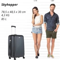 CarryOn Skyhopper Reiskoffer - 78cm TSA Trolley Met OKOBAN - Dubbele Wielen - Zwart -Bagage Kortingen Winkel 1200x1195 3