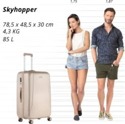 CarryOn Skyhopper Reiskoffer - 78cm TSA Trolley Met OKOBAN - Dubbele Wielen - Champagne -Bagage Kortingen Winkel 1200x1196 5