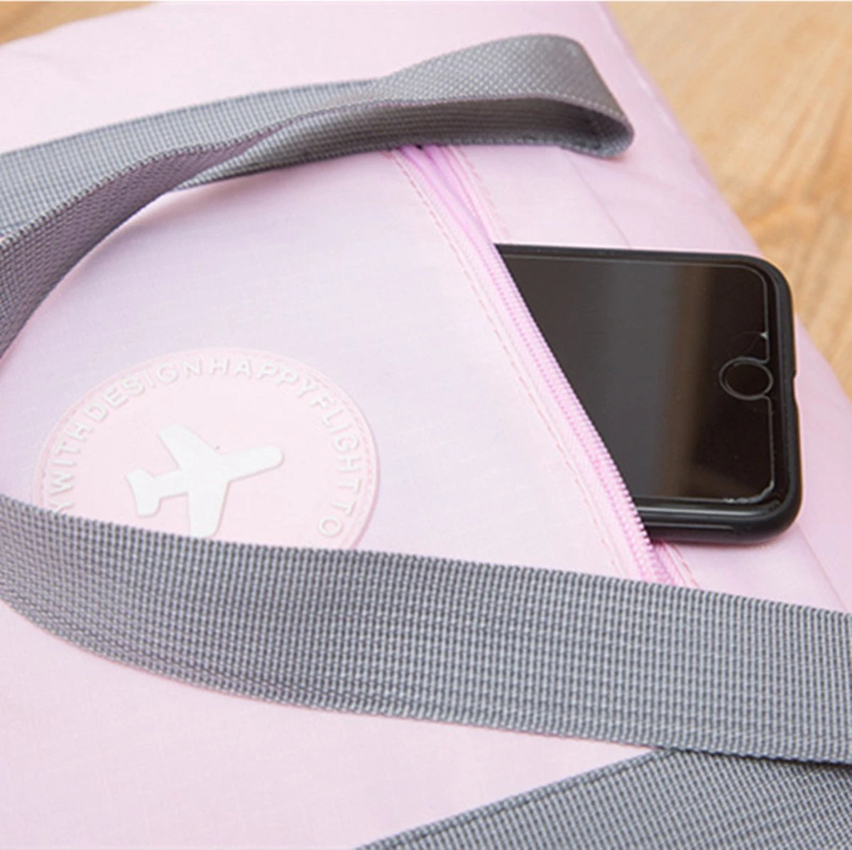 Merkloos TDR-Draagbare Opvouwbare Opbergtas -Handbagage Reistas-Weekendtas- Roze 12 Merkloos TDR-Draagbare Opvouwbare Opbergtas -Handbagage Reistas-Weekendtas- Roze - Afbeelding 10