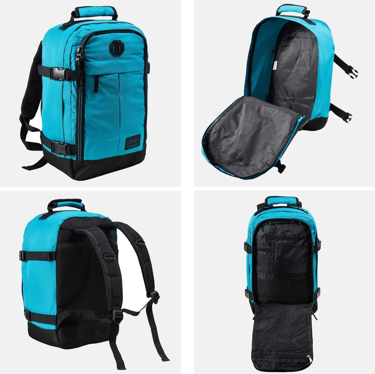 CabinMax Metz Reistas – Handbagage 20L – Rugzak – Schooltas - 40x25x20 Cm – Compact Backpack – Lichtgewicht – Teal 6 CabinMax Metz Reistas – Handbagage 20L – Rugzak – Schooltas - 40x25x20 Cm – Compact Backpack – Lichtgewicht – Teal - Afbeelding 4