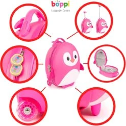 Boppi - Kindertrolley - Pinguïn (roze) - Handbagage - Lichtgewicht - Duurzaam - 17L -Bagage Kortingen Winkel 1200x1200 1003