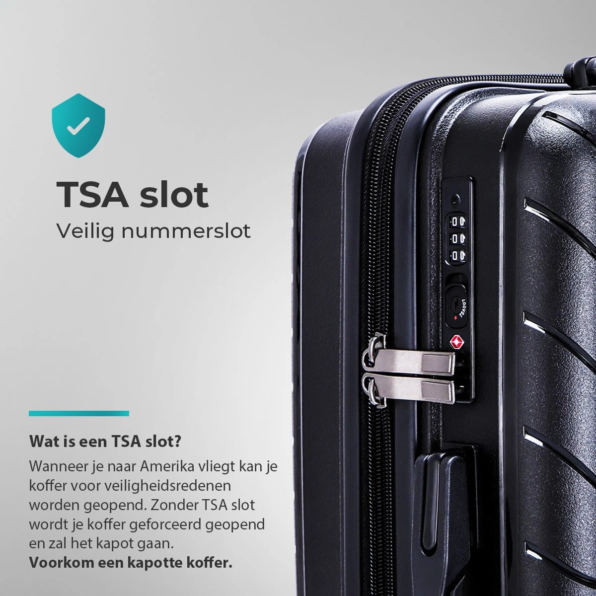 Legage Koffer - Reiskoffer - Trolley - Inclusief Uitzetlaag - Zwart - Maat L - 28 Inch 6 Legage Koffer - Reiskoffer - Trolley - Inclusief Uitzetlaag - Zwart - Maat L - 28 Inch - Afbeelding 4