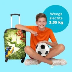 NoBoringSuitcases.com® Koffer Groot - Jungle - Dieren - Groen - Kinderen - Trolley Koffer Met TSA-slot - Met Wielen - 90 Liter - Reiskoffer - 66 Cm -Bagage Kortingen Winkel 1200x1200 1107
