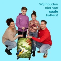 NoBoringSuitcases.com® Koffer Groot - Jungle - Dieren - Groen - Kinderen - Trolley Koffer Met TSA-slot - Met Wielen - 90 Liter - Reiskoffer - 66 Cm -Bagage Kortingen Winkel 1200x1200 1110
