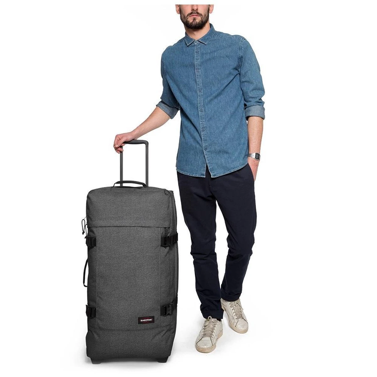 Eastpak TRANVERZ L Reiskoffer (79 X 40 X 33 Cm) - Black Denim 16 Eastpak TRANVERZ L Reiskoffer (79 X 40 X 33 Cm) - Black Denim - Afbeelding 14