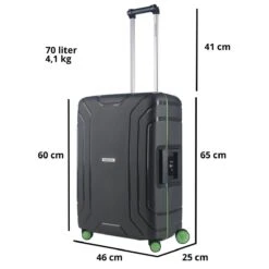 CarryOn Steward TSA Reiskoffer - 65cm Trolley Met Kliksloten - Dubbele Wielen - Donkergrijs -Bagage Kortingen Winkel 1200x1200 1216