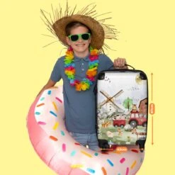 NoBoringSuitcases.com® Koffer Groot - Boerderij - Dieren - Trekker - Jongens - Trolley Koffer Met TSA-slot - Met Wielen - 90 Liter - Reiskoffer - 66 Cm -Bagage Kortingen Winkel 1200x1200 1264
