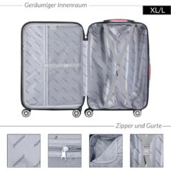 Monzana Exopack Hardcase Koffer Champagne 65x41x27cm -Bagage Kortingen Winkel 1200x1200 1305