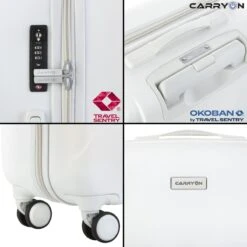 CarryOn Skyhopper Reiskoffer - 68.5cm TSA Trolley Met OKOBAN - Wit -Bagage Kortingen Winkel 1200x1200 1312