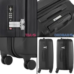 CarryOn Skyhopper Reiskoffer - 68.5cm TSA Trolley Met Expander En OKOBAN - Zwart -Bagage Kortingen Winkel 1200x1200 1425