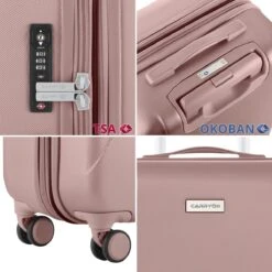 CarryOn Skyhopper Reiskoffer - 78cm TSA Trolley Met OKOBAN - Dubbele Wielen - Old Pink -Bagage Kortingen Winkel 1200x1200 1427