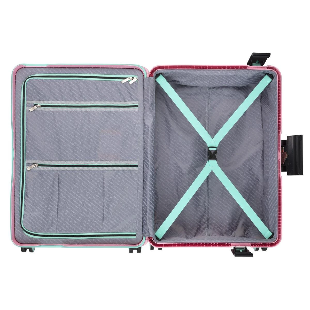 CarryOn Steward TSA Reiskoffer - 65cm Trolley Met Kliksloten - Dubbele Wielen - Roze 5 CarryOn Steward TSA Reiskoffer - 65cm Trolley Met Kliksloten - Dubbele Wielen - Roze - Afbeelding 3