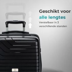 Legage Koffer - Reiskoffer - Trolley - Inclusief Uitzetlaag - Zwart - Maat M - 24 Inch -Bagage Kortingen Winkel 1200x1200 1563