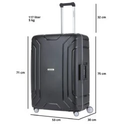 CarryOn Steward TSA Reiskoffer - 75cm Trolley Met Kliksloten - Dubbele Wielen - Zwart -Bagage Kortingen Winkel 1200x1200 1757