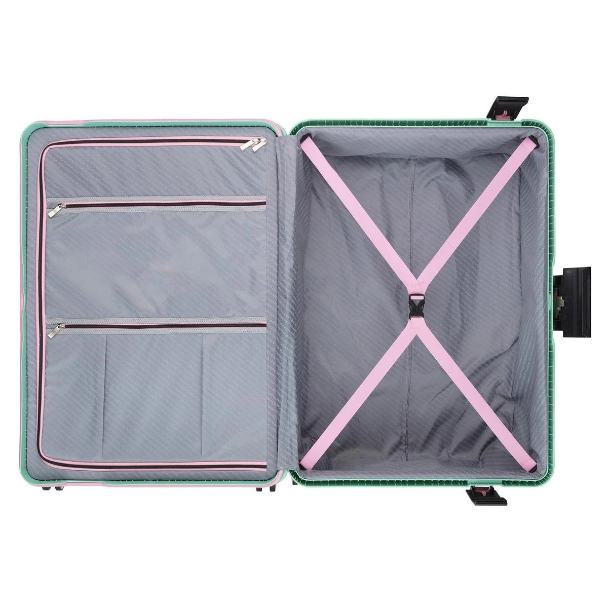 CarryOn Steward TSA Reiskoffer - 75cm Trolley Met Kliksloten - Dubbele Wielen - Mint 6 CarryOn Steward TSA Reiskoffer - 75cm Trolley Met Kliksloten - Dubbele Wielen - Mint - Afbeelding 4