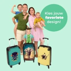 NoBoringSuitcases.com® Koffer - Handbagage Trolley - Olifant - Verf - Bloemen - Portret - Abstract - Reiskoffer Met Wielen - Past Binnen 55x40x20 Cm En 55x35x25 Cm - Koffertje - Fotokoffer -Bagage Kortingen Winkel 1200x1200 1887