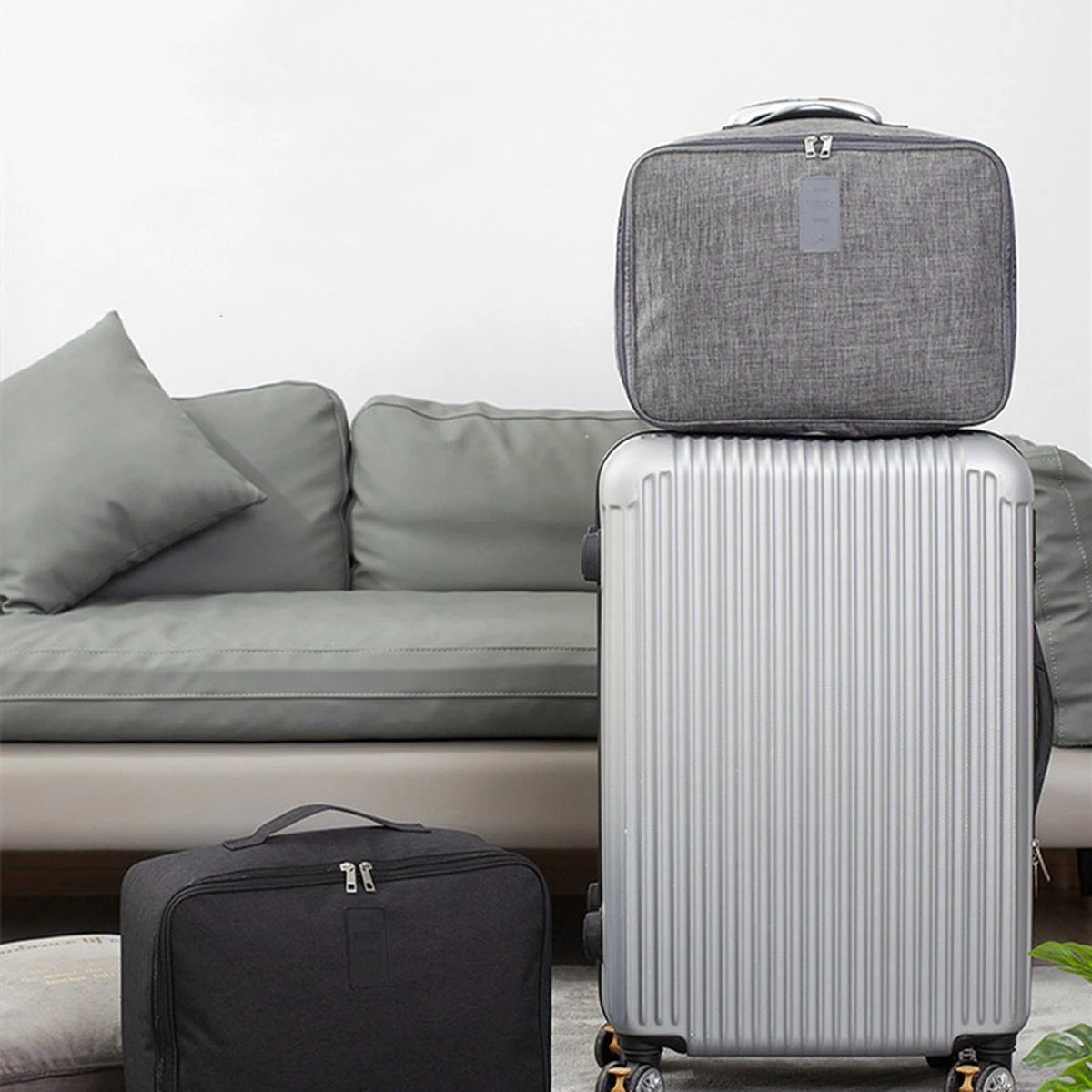 Merkloos TDR-Organiser Opbergtas-reistas Handbagage -Luxe Organizer Voor Kleren En Toiletartikelen -Grijs 9 Merkloos TDR-Organiser Opbergtas-reistas Handbagage -Luxe Organizer Voor Kleren En Toiletartikelen -Grijs - Afbeelding 7