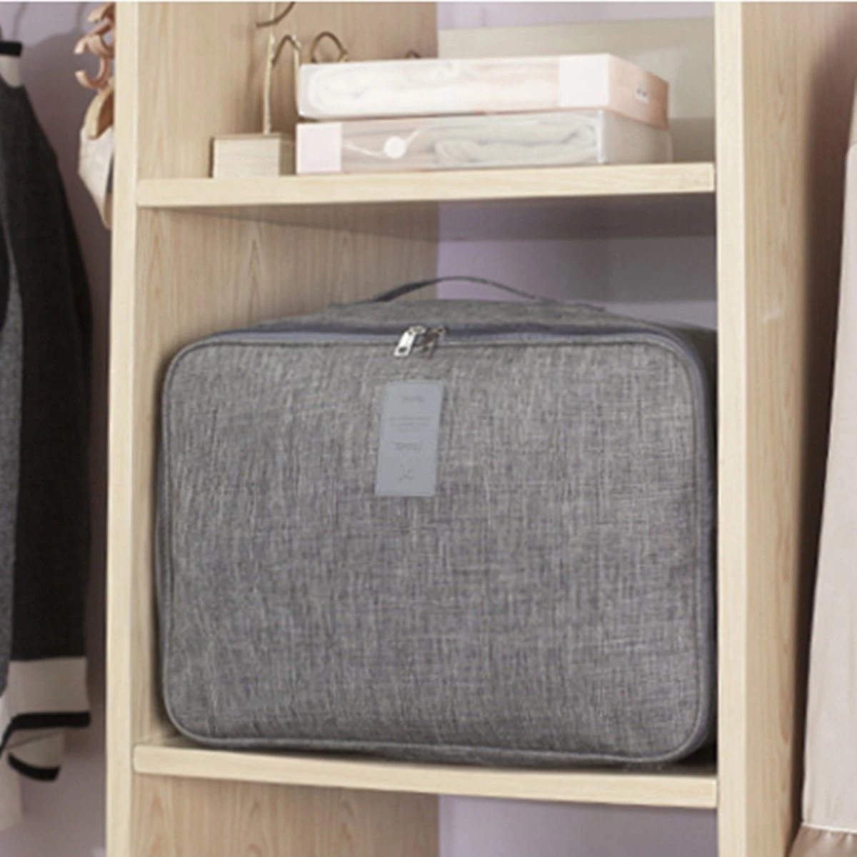 Merkloos TDR-Organiser Opbergtas-reistas Handbagage -Luxe Organizer Voor Kleren En Toiletartikelen -Grijs 13 Merkloos TDR-Organiser Opbergtas-reistas Handbagage -Luxe Organizer Voor Kleren En Toiletartikelen -Grijs - Afbeelding 11