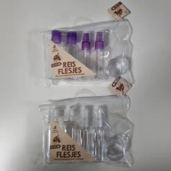 Merkloos Reisflesjes In Etui - 4 Stuks - Vloeistoffen Meenemen Met Reizen - Vliegen Vloeistof - Handig Voor Onderweg -Bagage Kortingen Winkel 1200x1200 1913