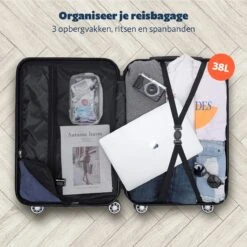 TRVLMORE Koffer - Handbagage - 54x36x20cm - 38L - Donkergroen 16 TRVLMORE Koffer - Handbagage - 54x36x20cm - 38L - Donkergroen -Bagage Kortingen Winkel 1200x1200 204