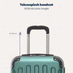 TRVLMORE Koffer - Handbagage - 54x36x20cm - 38L - Donkergroen 20 TRVLMORE Koffer - Handbagage - 54x36x20cm - 38L - Donkergroen -Bagage Kortingen Winkel 1200x1200 208