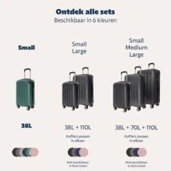 TRVLMORE Koffer - Handbagage - 54x36x20cm - 38L - Donkergroen 21 TRVLMORE Koffer - Handbagage - 54x36x20cm - 38L - Donkergroen -Bagage Kortingen Winkel 1200x1200 209