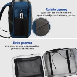 CabinMax Manhatten Reistas– Handbagage 30L - Rugzak Met USB Poort – Backpack - 45x36x20cm – Lichtgewicht - Nettuno Blauw -Bagage Kortingen Winkel 1200x1200 2117