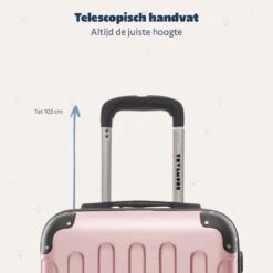 TRVLMORE Koffer - Handbagage - 54x36x20cm - 38L - Roségoud -Bagage Kortingen Winkel 1200x1200 214