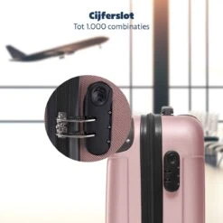 TRVLMORE Koffer - Handbagage - 54x36x20cm - 38L - Roségoud -Bagage Kortingen Winkel 1200x1200 215