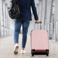 TRVLMORE Koffer - Handbagage - 54x36x20cm - 38L - Roségoud -Bagage Kortingen Winkel 1200x1200 218