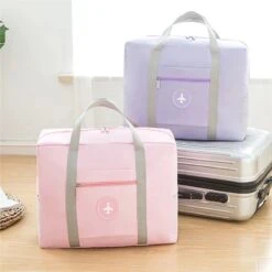 Merkloos Opvouwbare Reistas Roze - Opbergtas - Weekendtas - Reistas Voor Handbagage - Opvouwbare Reistassen Dames - Reistas Voor Op Koffer - Dames Tas - Damestas - Tas Voor Reizen - Sporttas -Bagage Kortingen Winkel 1200x1200 2184